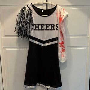Kids Cheerleader Costume - Black and White